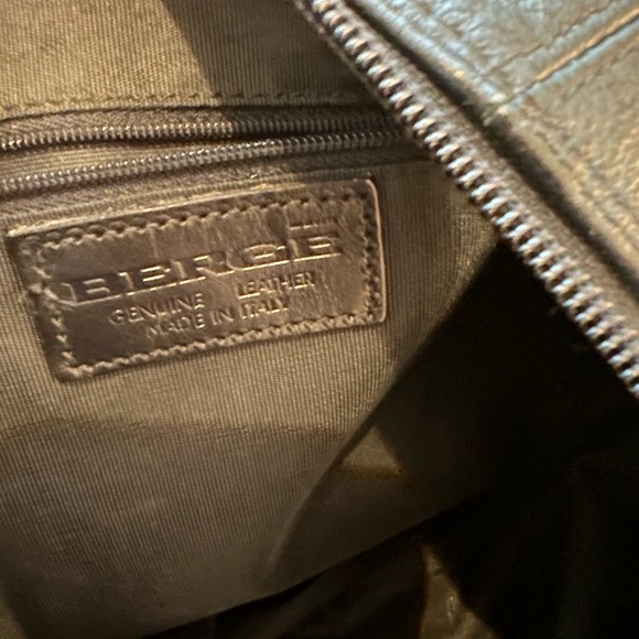 Berge black leather purse made in Italy fun unique woven straps - Picture 11 of 11